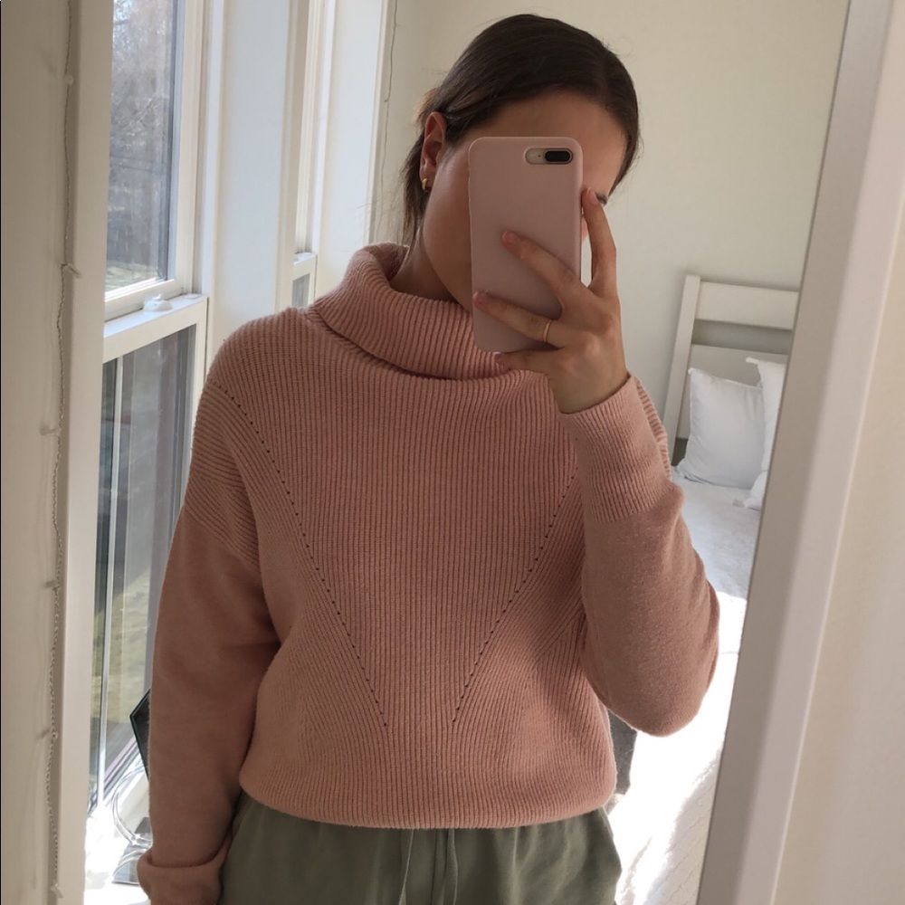 NEW light pink philosophy turtleneck sweater